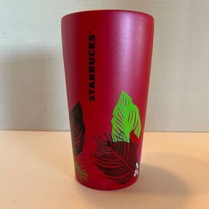 Starbucks Holiday Ceramic Tumbler Red Floral Poinsettia *NWT*